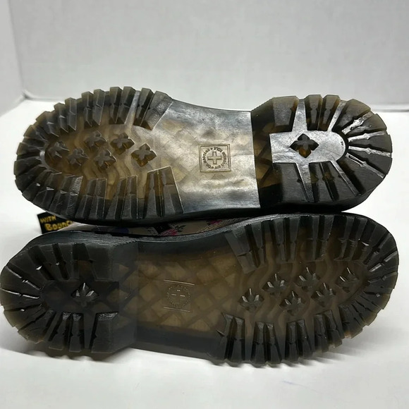 Dr Martens Doc Docs 1460 Combat Lace Up Boots Shoes Floral Print Women's Size 5 - Picture 9 of 10